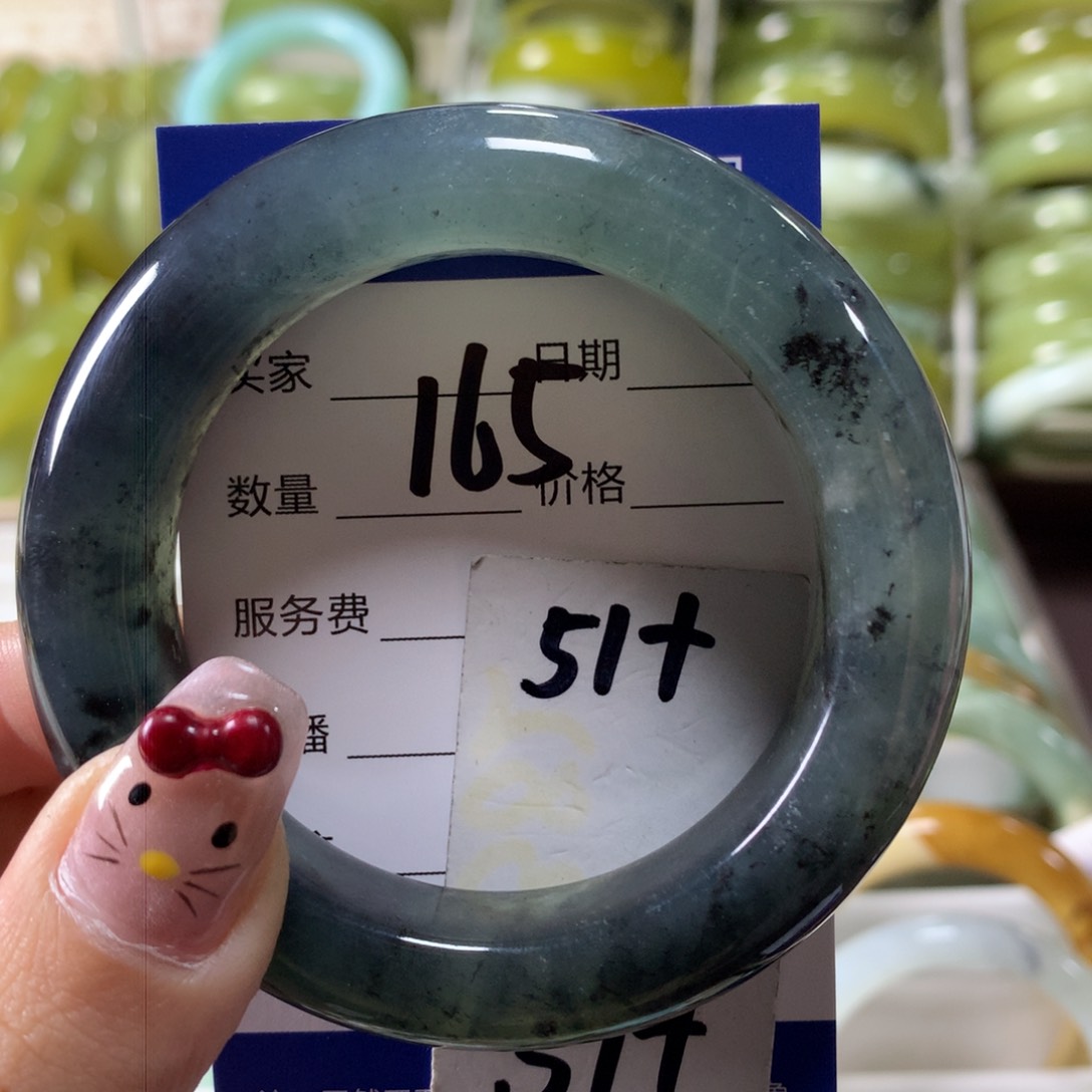 蛇纹石玉手镯未镶嵌165