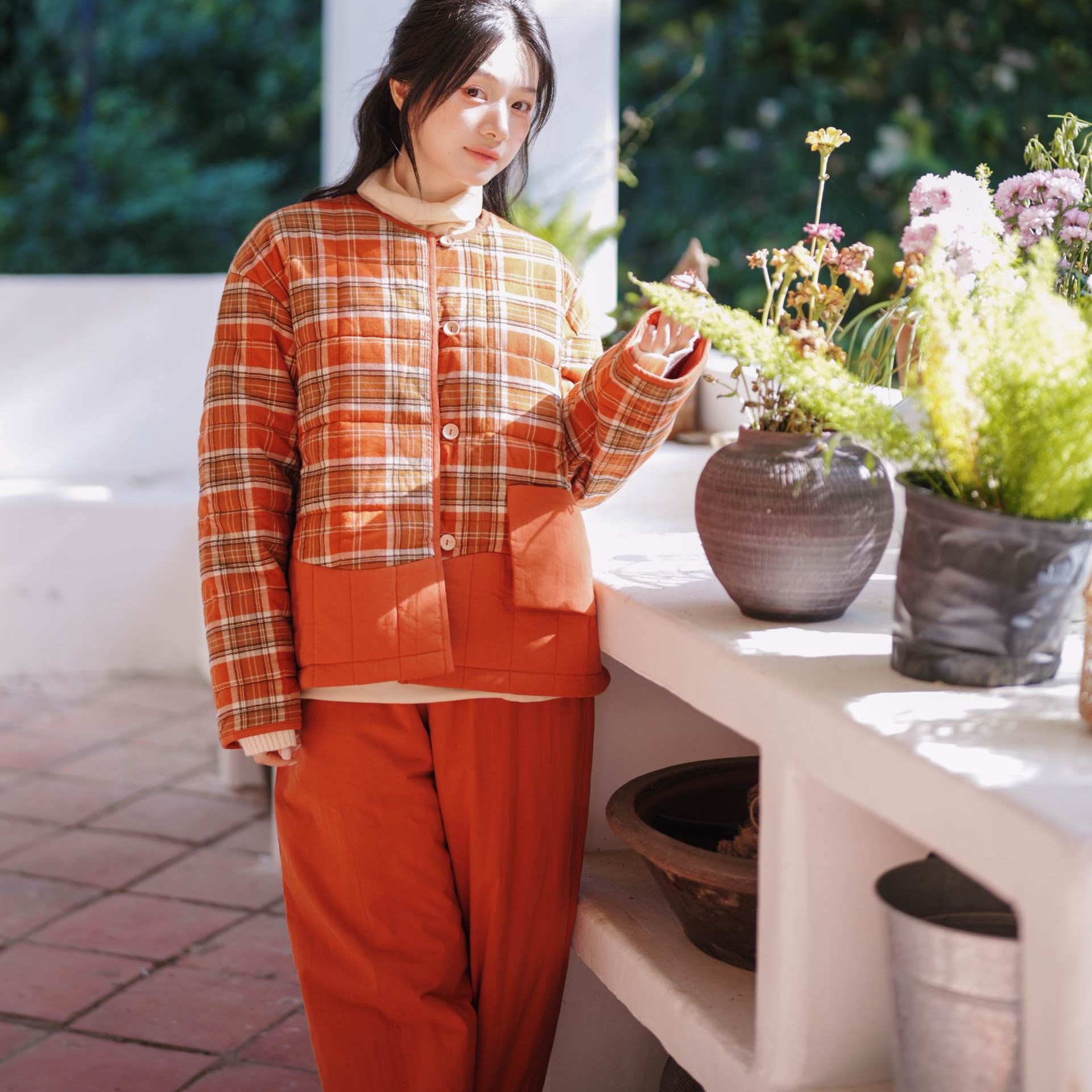 【志花专属】朵朵可可252-018睡衣女2秋冬保暖加厚夹棉家居套装