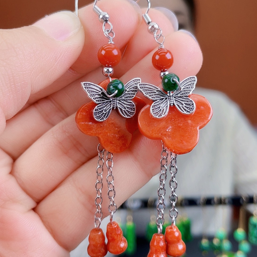 翡翠未镶嵌耳饰饰品