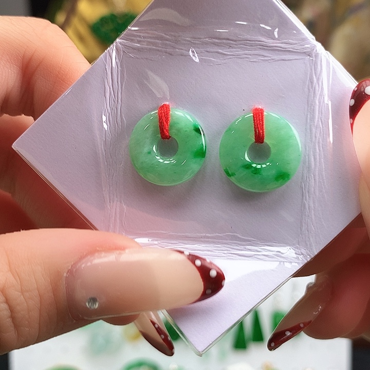 翡翠未镶嵌耳饰耳饰