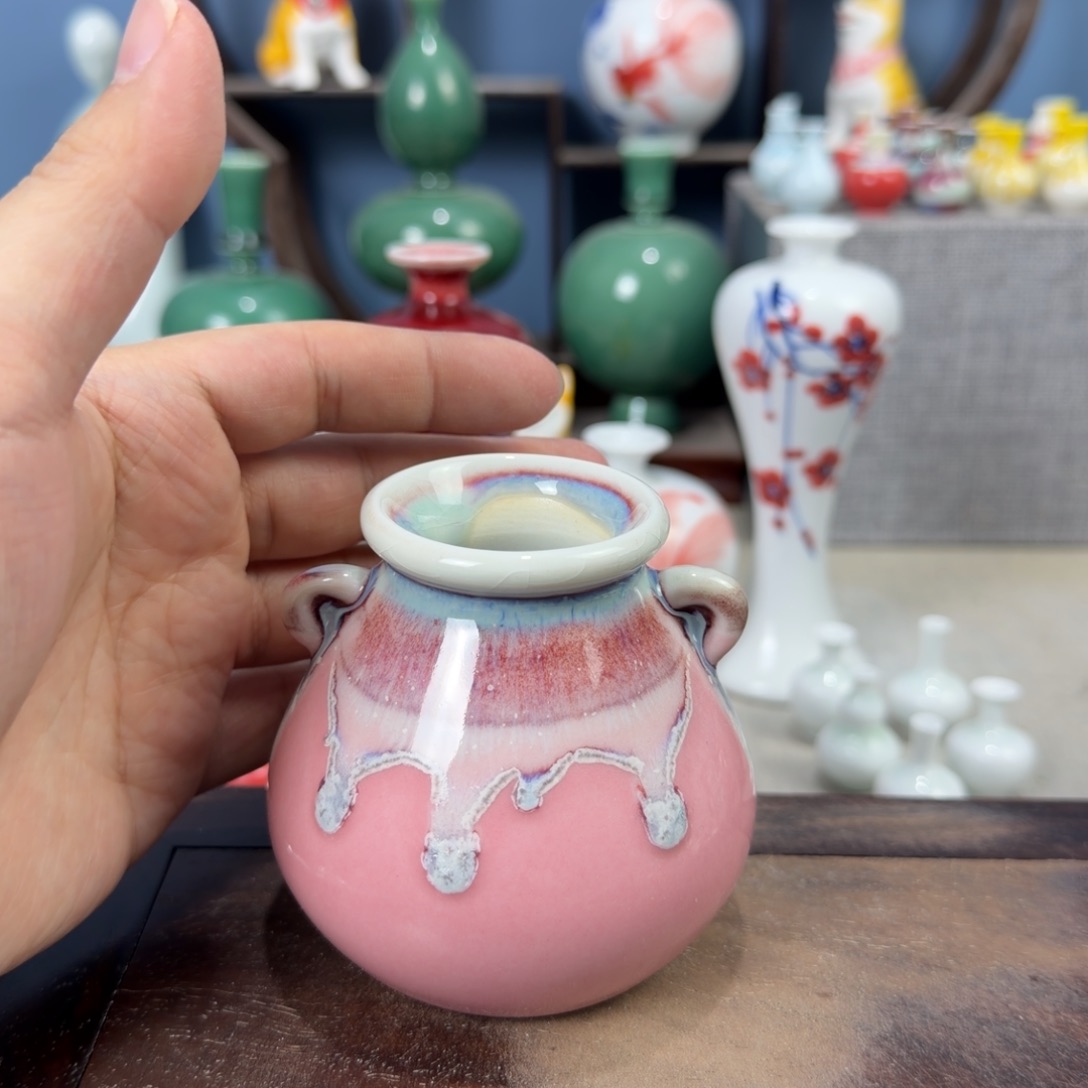 陶瓷手工小花器摆件