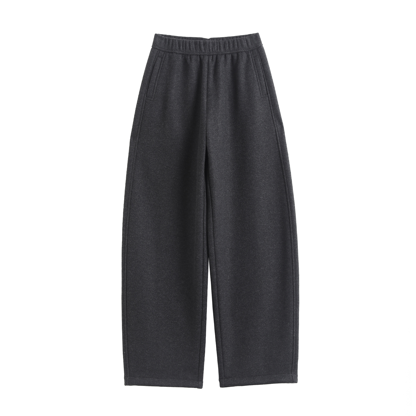 【2026年新款】秋冬加厚绵羊毛裤女慵懒风窄版弯刀裤直筒裤针织