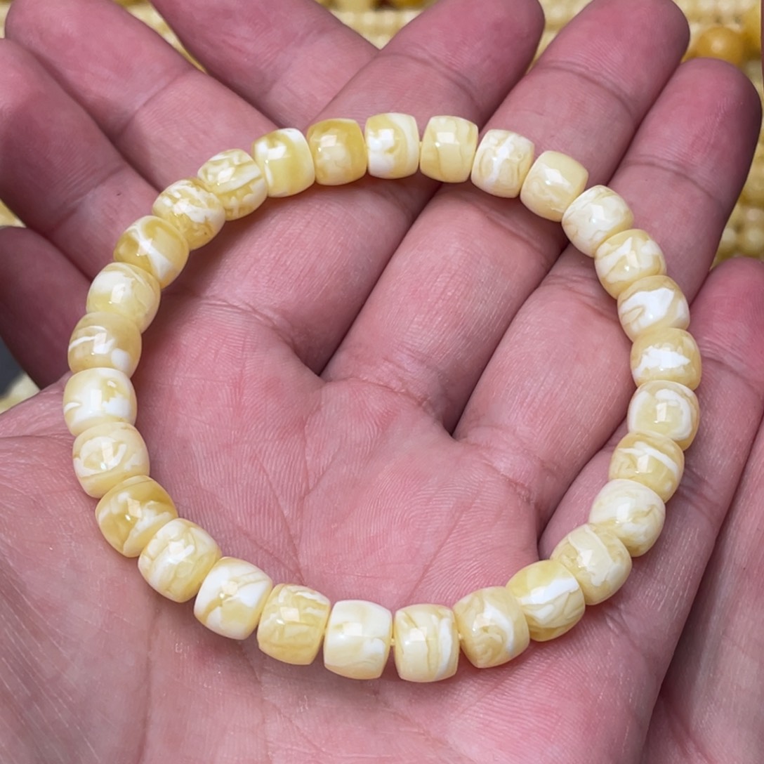 蜜蜡裸石未镶嵌蜜蜡手串8mm