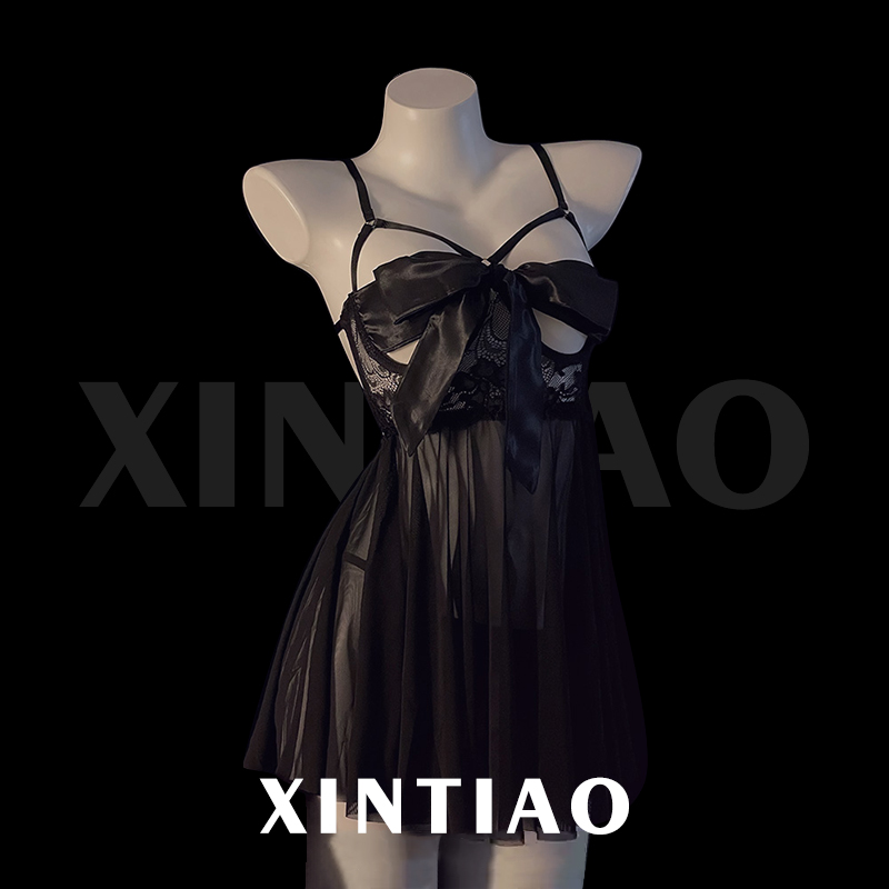 心跳加速：轻奢女吊带睡裙镂空薄款成年免脱纯欲风超薄透气热销款