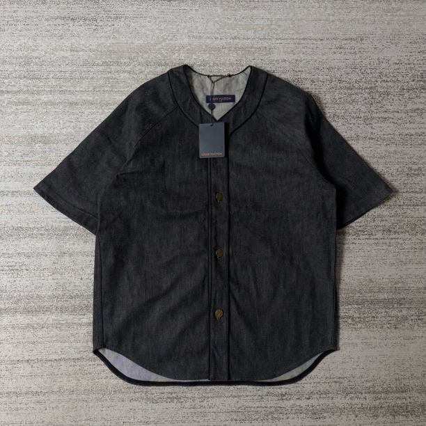 未使用 LouisVuitton/路易威登 SS22暗纹三花短袖衬衫/L码#7295