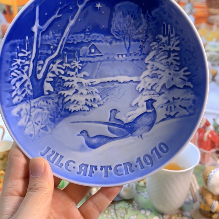 摆件欧洲中古瓷器好看冲鸭！