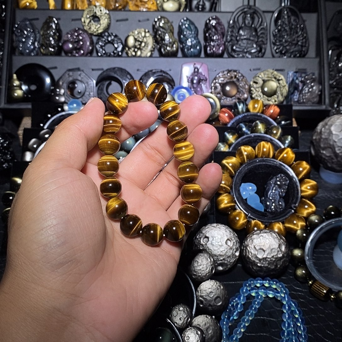 端***猫木变石（虎睛石）未镶嵌手链