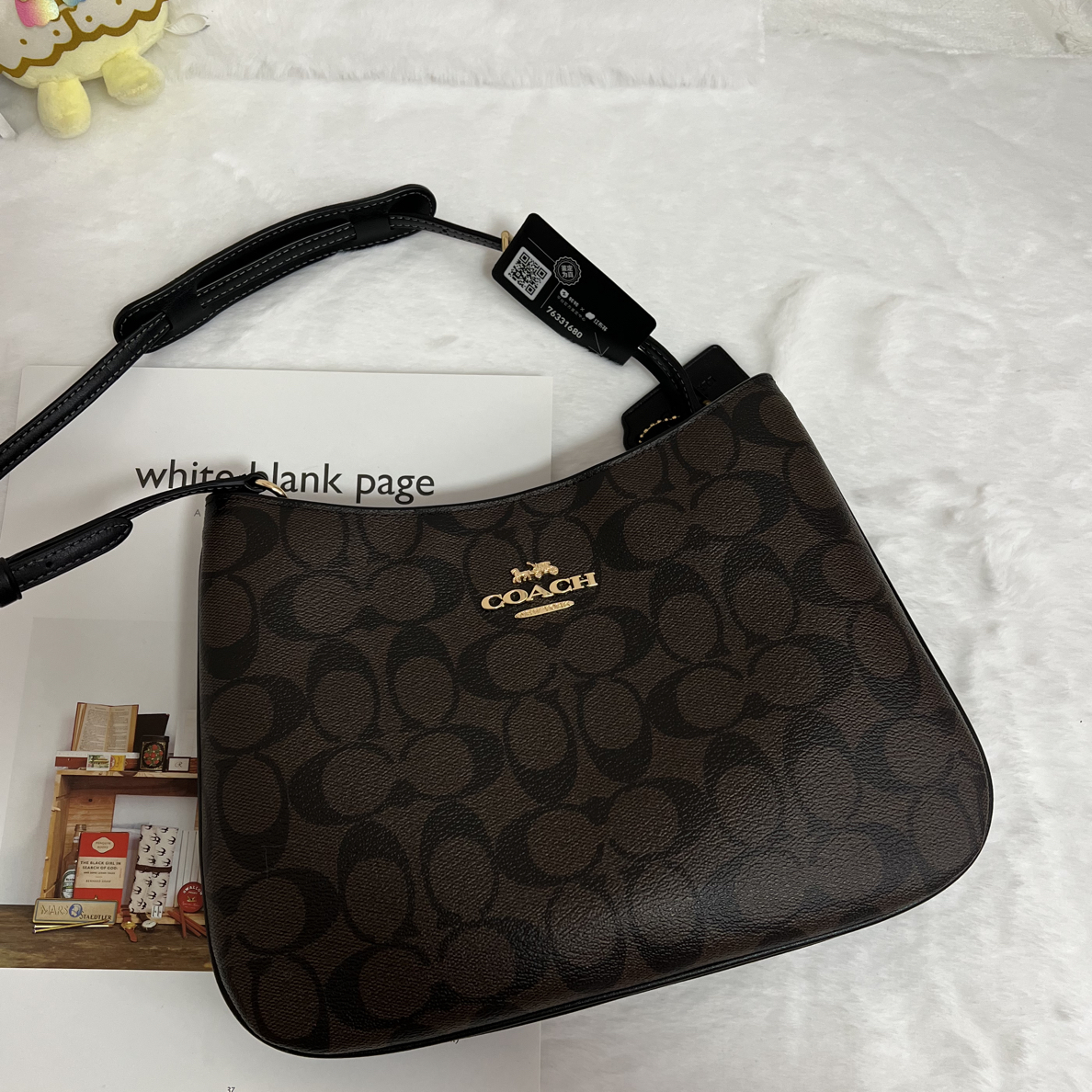 99新 COACH/蔻驰 方姐 / 老花 Penelope 27 单肩包 F1258