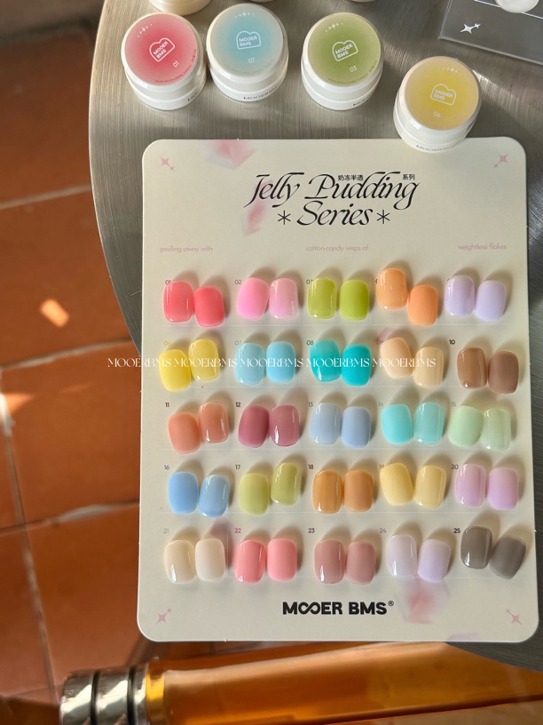 MOOERBMS 墨尔新品三合一韩系ins胶系列半透慕斯奶冻韩风甲油胶