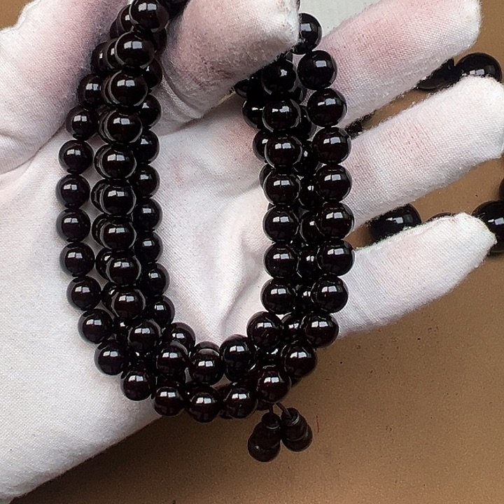 小叶紫檀手串/手链0.8*108 细金星