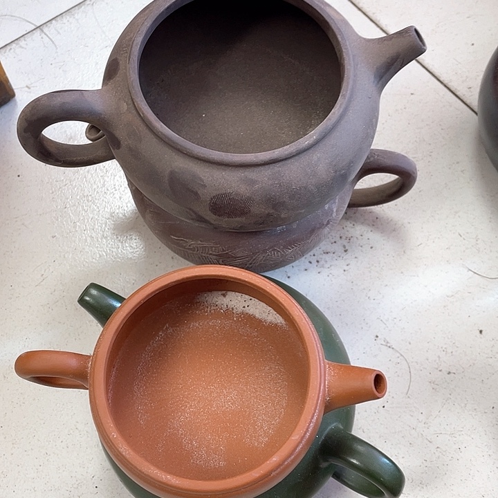 紫砂茶壶处理四个