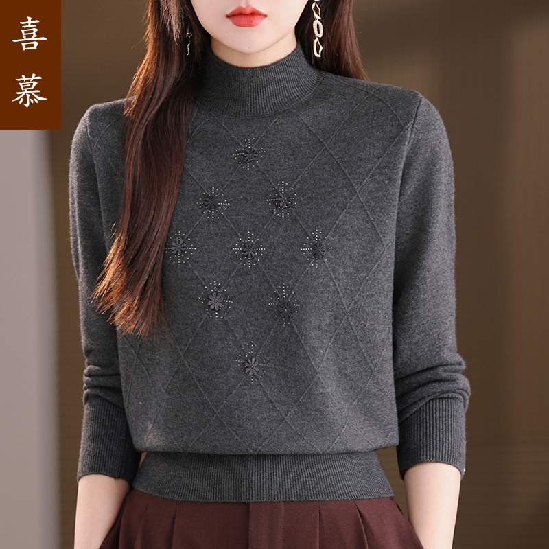 妈妈新款气质打底衫冬季内搭时髦洋气漂亮上衣2025年新款女士毛衣