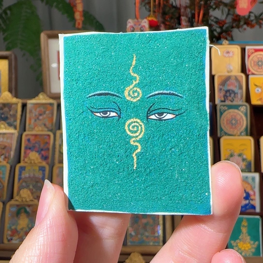 吊坠纯手绘唐卡绿度母开播福利