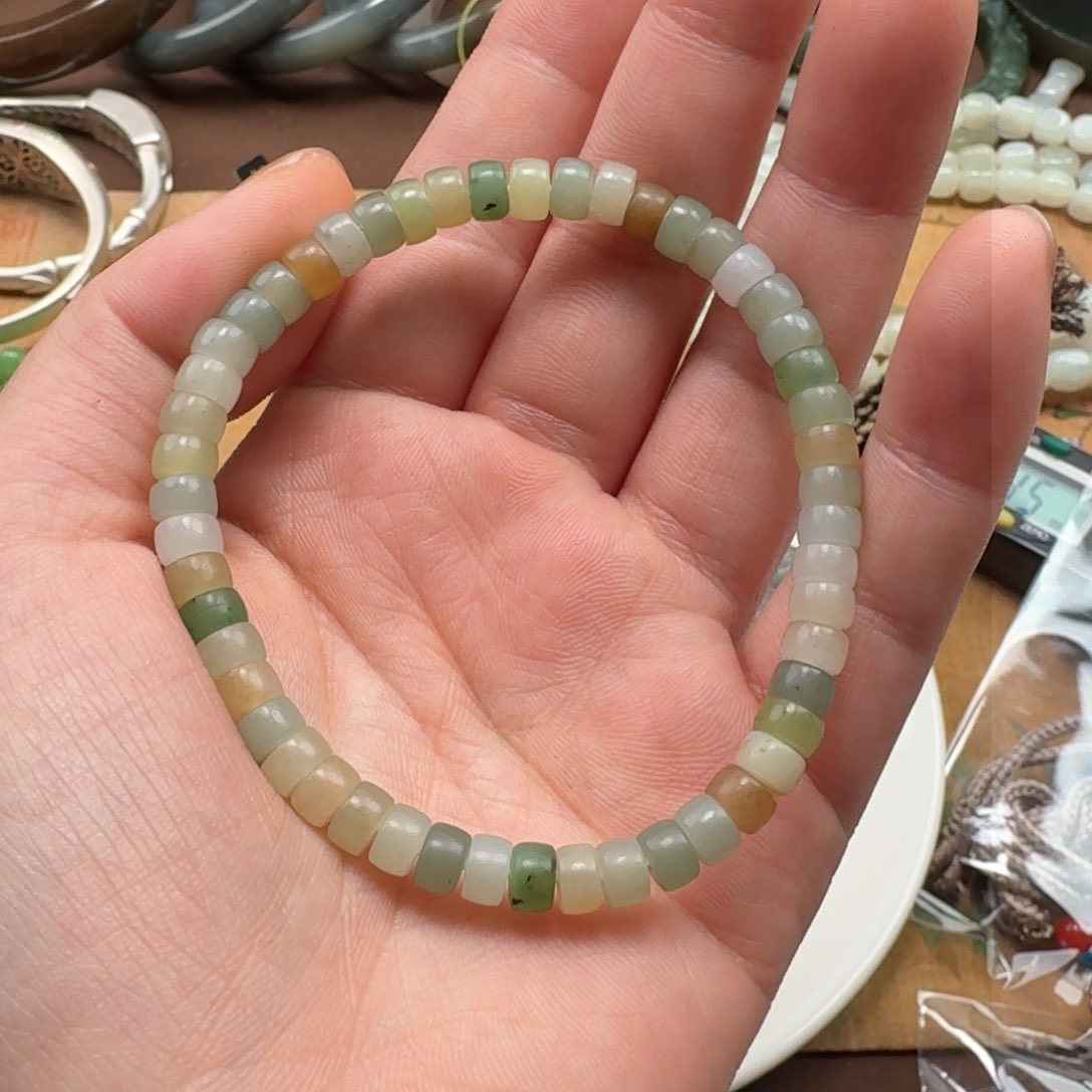 和田玉手串6未镶嵌