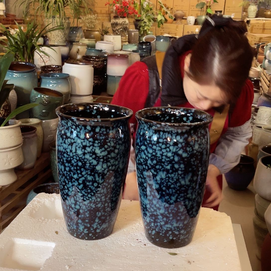 紫砂花盆高度25口径15