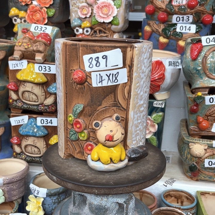 紫砂花盆粗陶材质多肉花盆