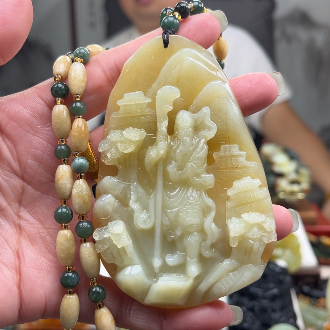 岫玉未镶嵌挂件挂件