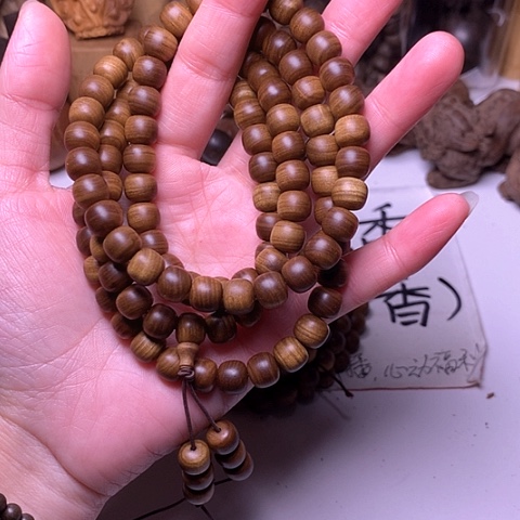 檀香木手串/手链真*檀香黑肉8/9/108横纹虎皮沉