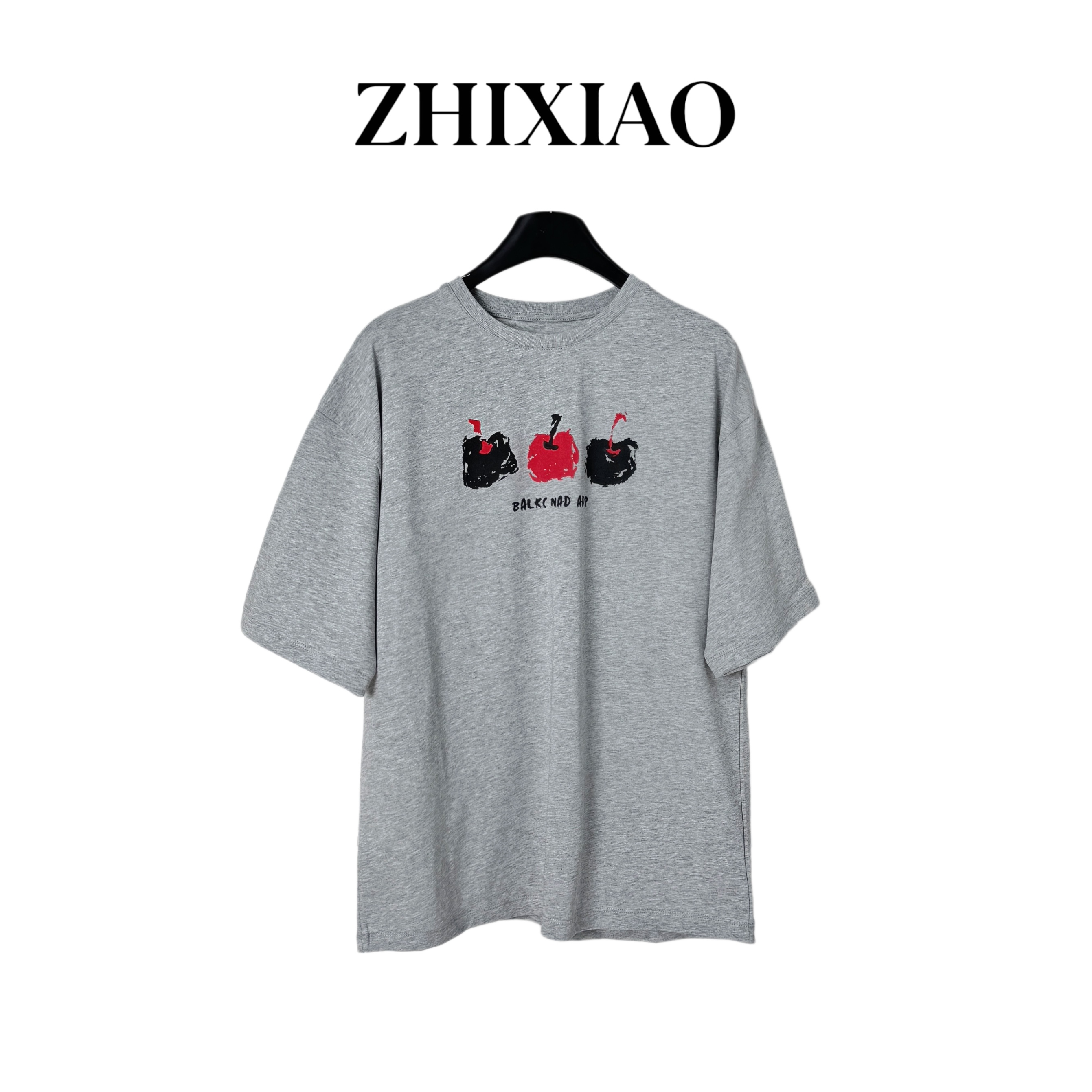【ZHIXIAO】夏季新款：苹果印花短袖上衣3102