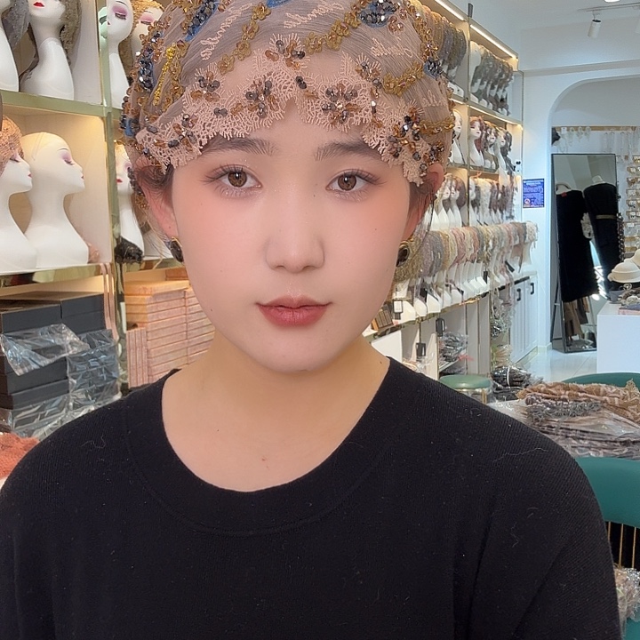 纯棉高定帽子款系列奢华咖398