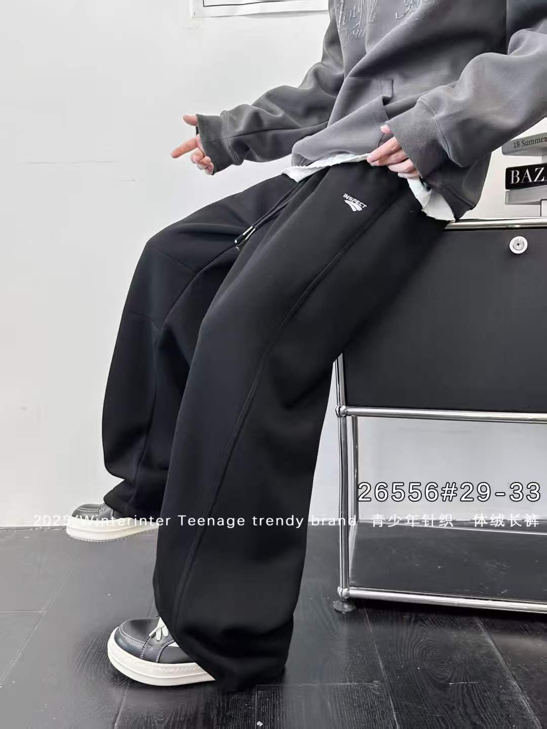 26556快乐家冬季新款加绒运动裤