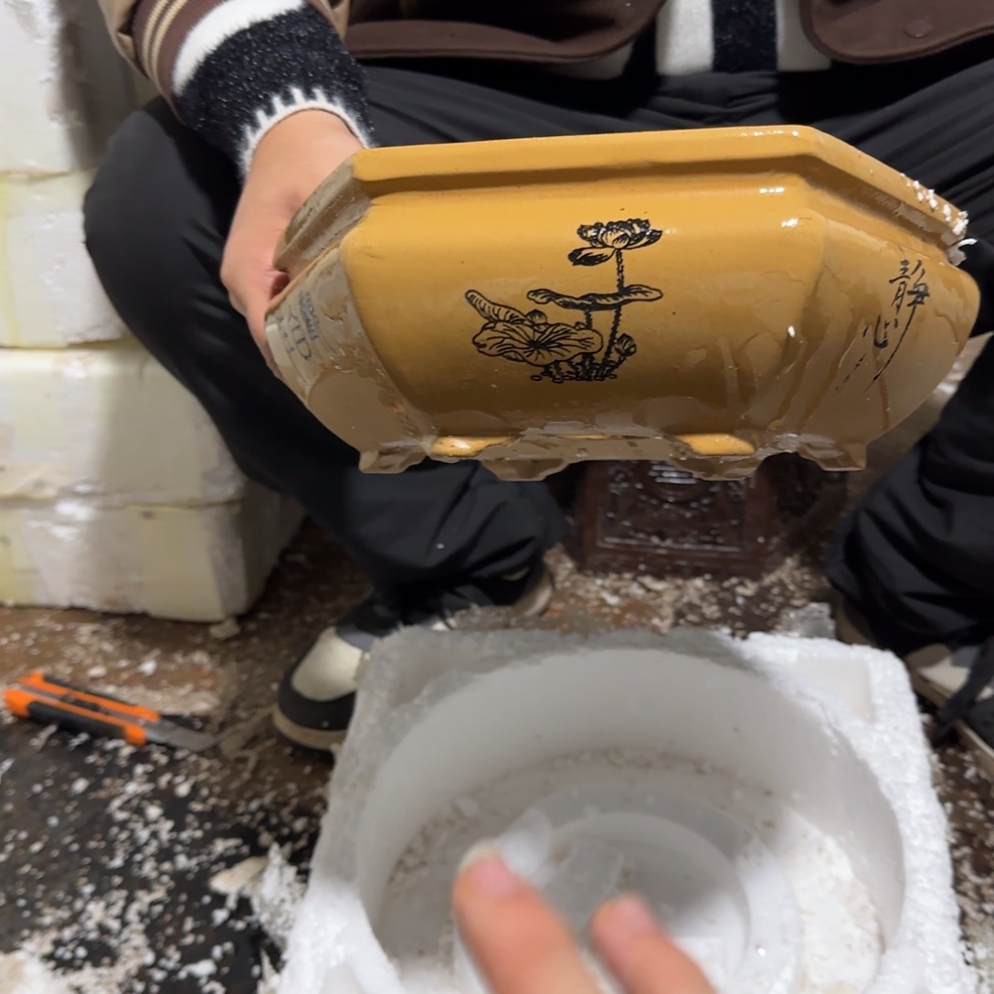 紫砂花盆口径20.10口径