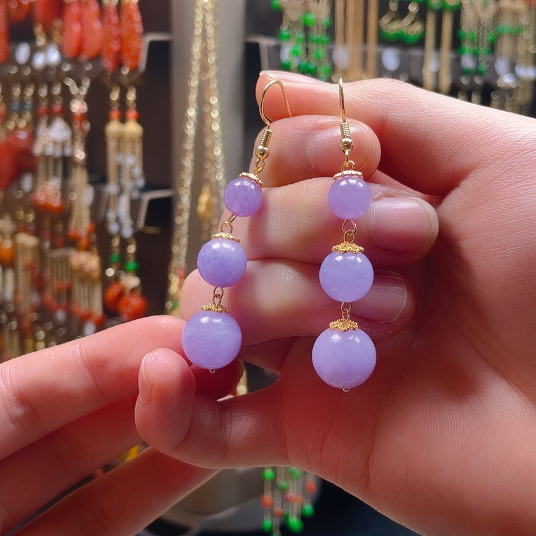 玛瑙/玉髓耳饰合金饰品