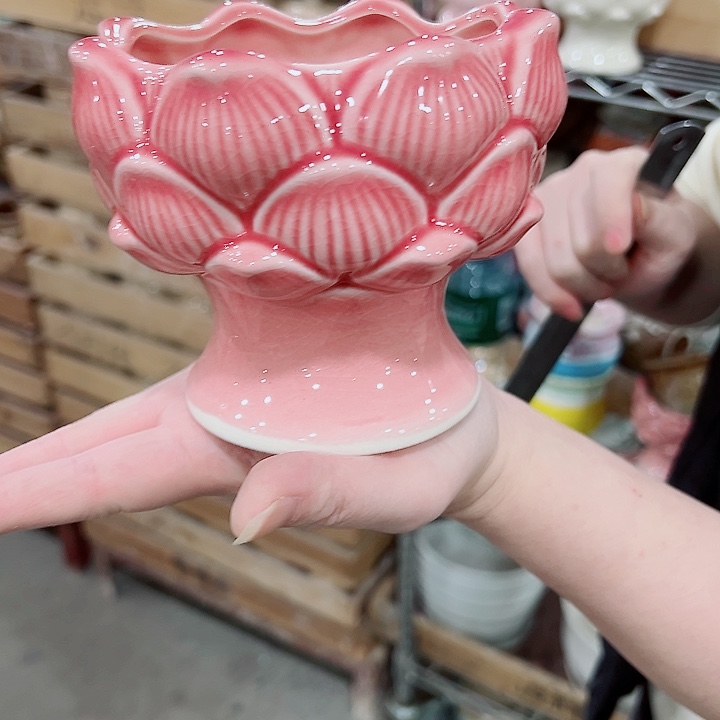 有孔，凑单福利满10元发货陶瓷多肉花盆！