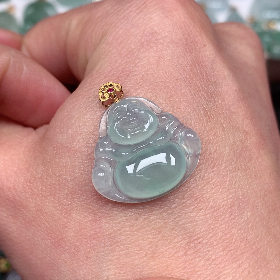 翡翠颈饰未镶嵌佛公吊坠