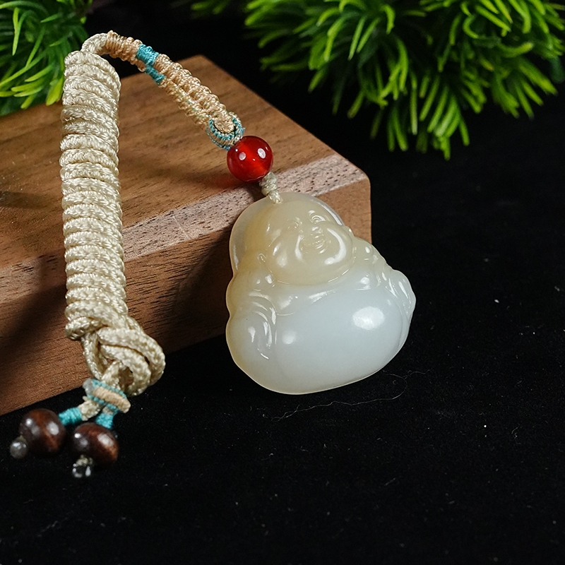 lot7和田玉糖白佛公吊坠/DW51127-201352 保利山东