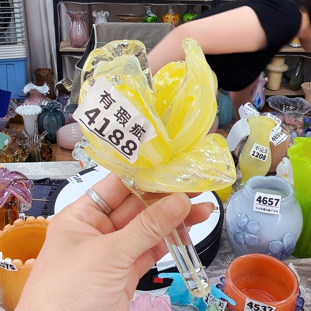 冰***花4188掉瓣和裂瑕 家悦琉璃工艺品