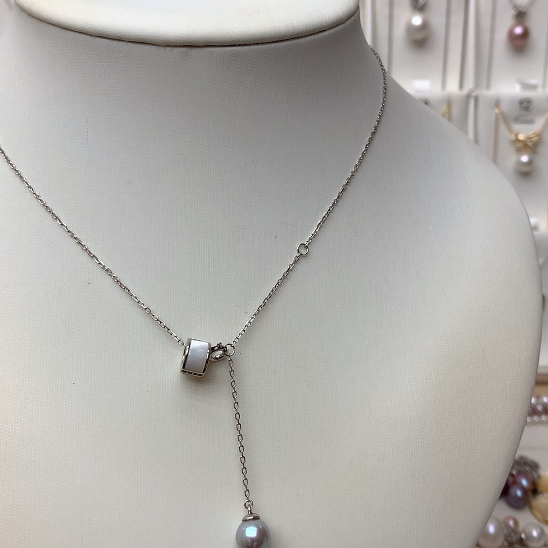 J***e银S925镶嵌套链海水珍珠