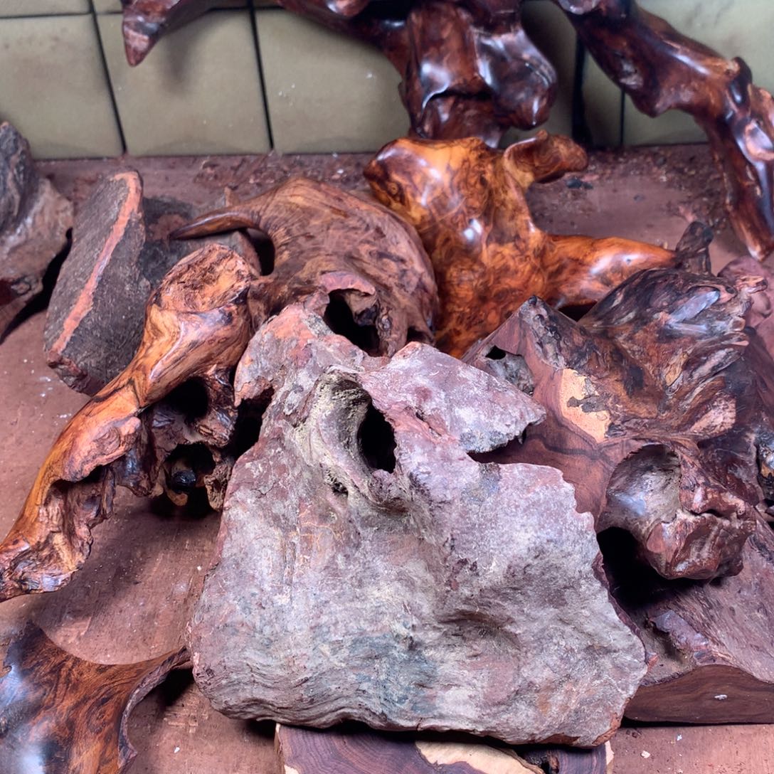 得***闲黄花梨/降香黄檀边角料