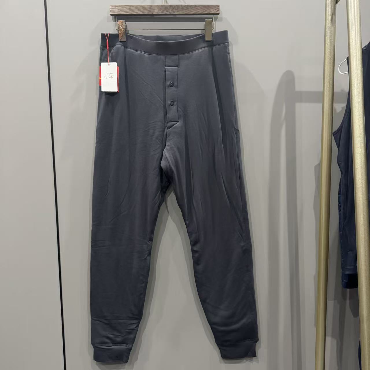 羊绒棉桑蚕丝保暖裤男款修身高弹力休闲打底裤冬季T9665