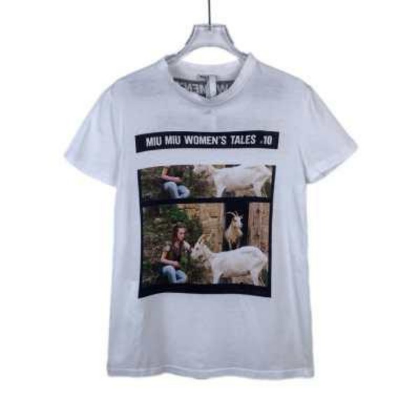 99新 MIU MIU/缪缪 双双臻选/sf10345/缪缪短袖/XS码