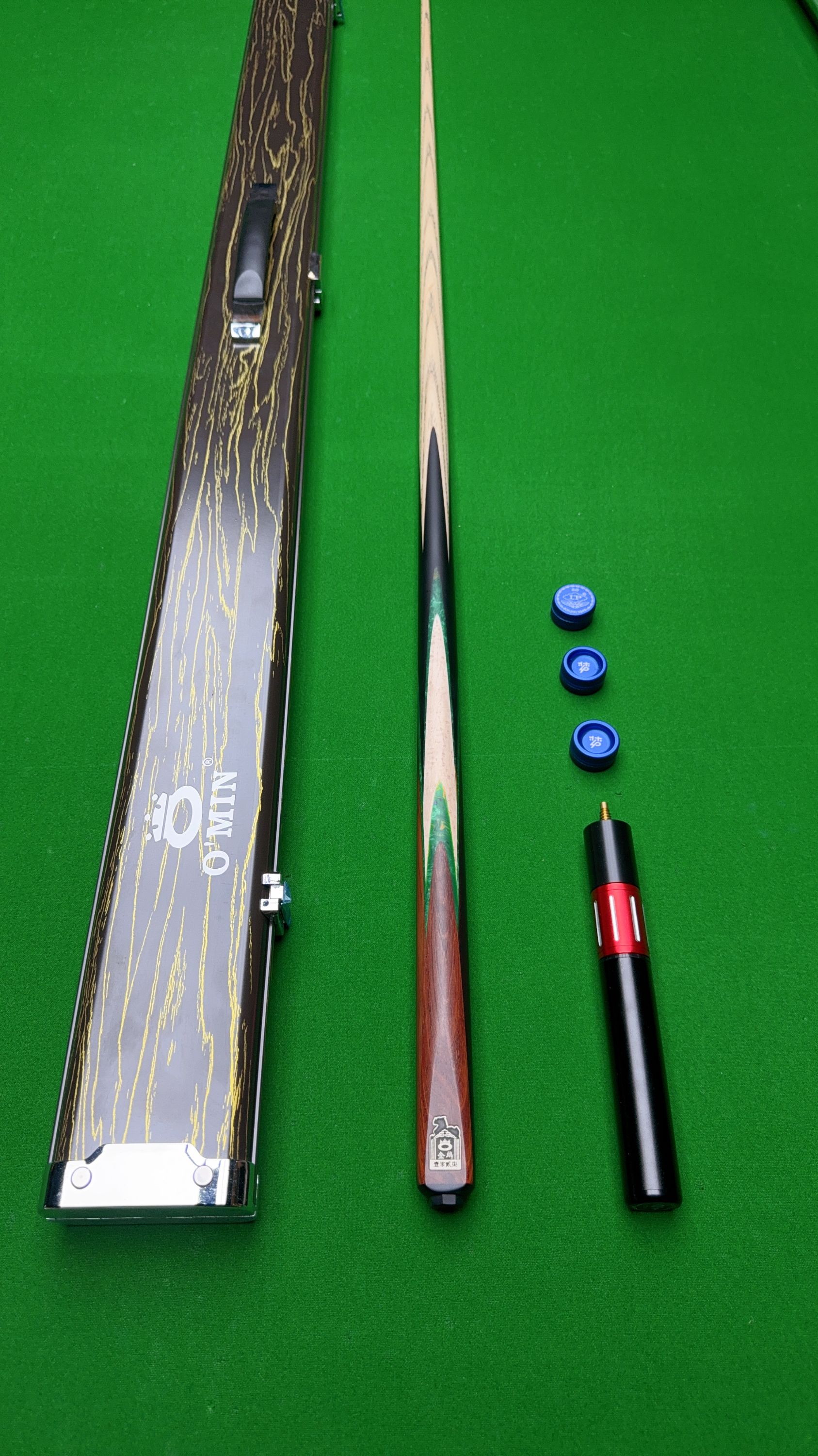 O’Min/奥秘金鳞  三国系列 高级杆小头杆中式黑八斯诺克纯免漆杆