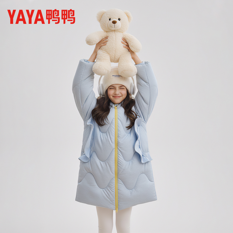 鸭鸭女童羽绒服2025新款冬加厚儿童冬装中大童洋气秋冬外套25766