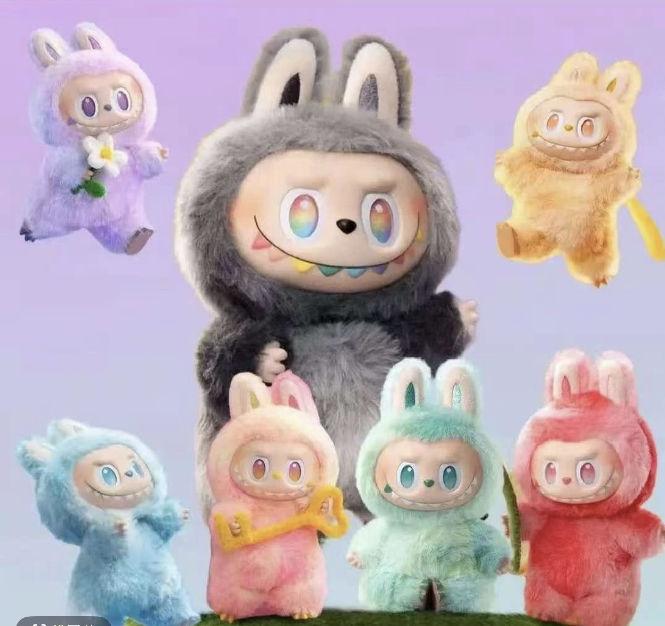 可爱新款三代毛绒布偶公仔潮玩带盲盒