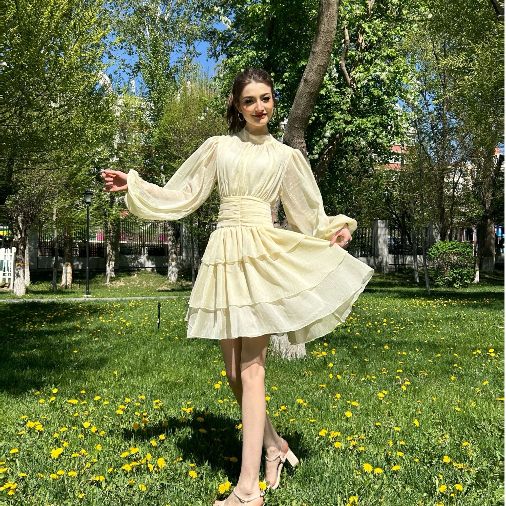 Fargiz【茶里茶气】法式甜美风茶系名媛炸街减龄短裙