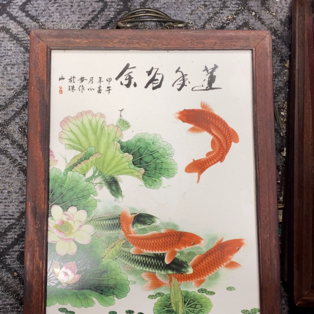 瓷37*28*1景德镇瓷板画柴窑烧制