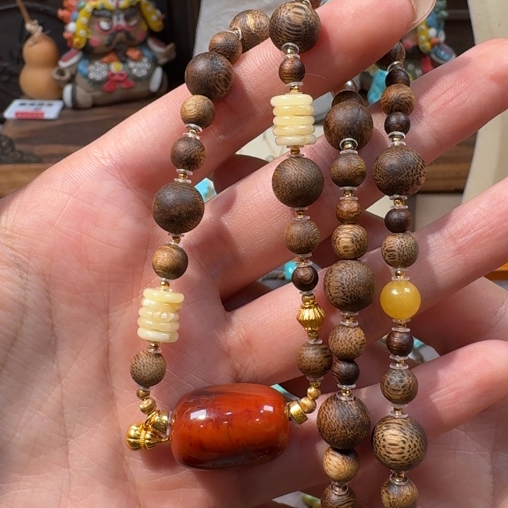 绿松石18K金镶嵌项链