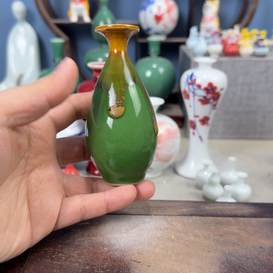 陶瓷手工小花器摆件