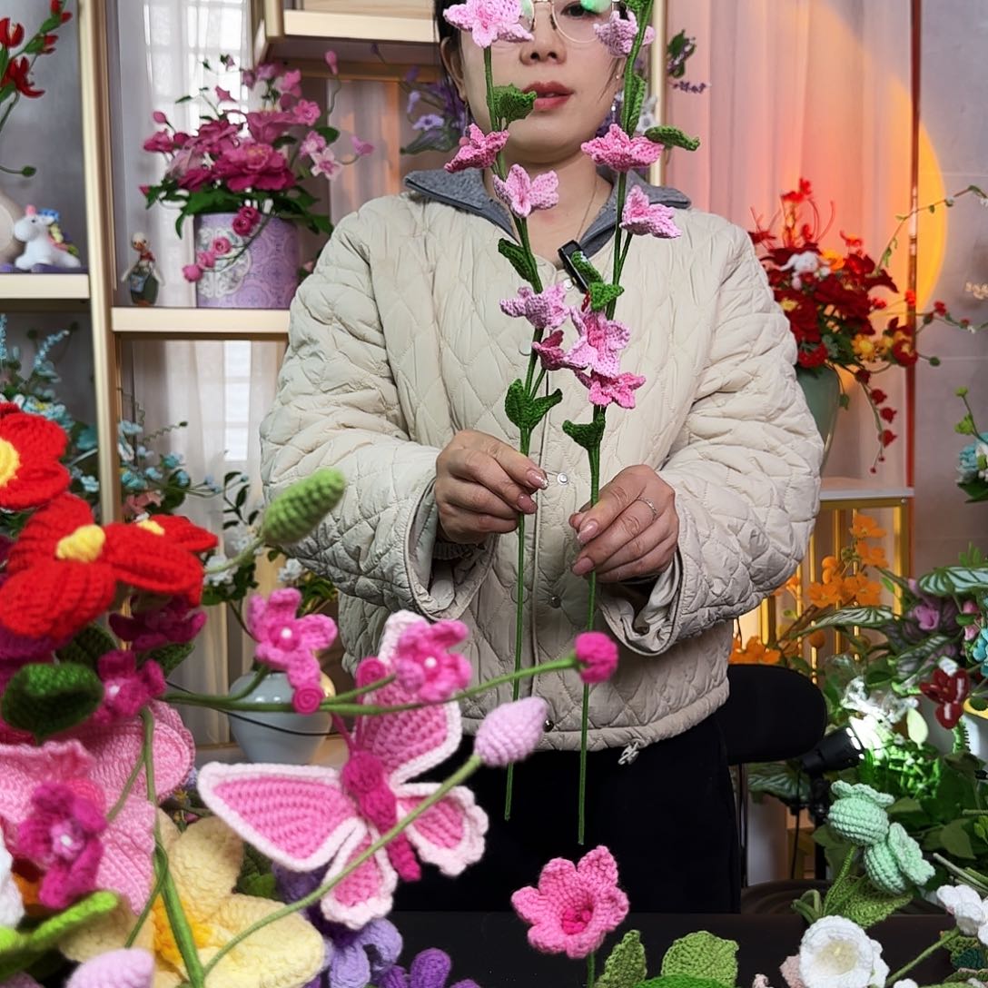 手工钩织设计花束