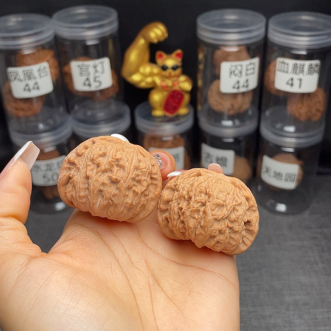 文玩核桃把件全品白狮子