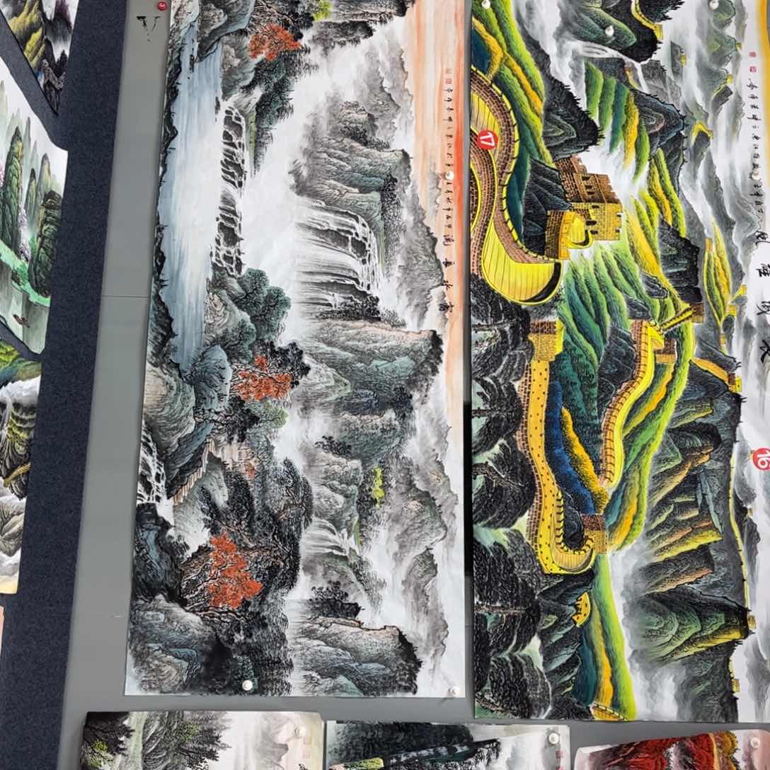 国画智***子手绘山水作品