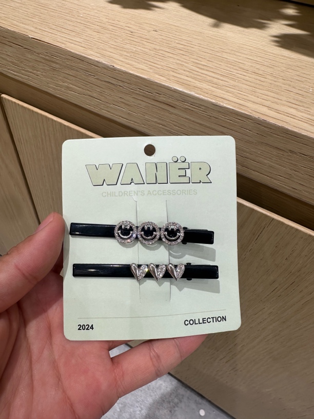 韩系新款笑脸爱心AB甜美一字夹子立体卡通头饰发夹鸭嘴夹边夹发饰