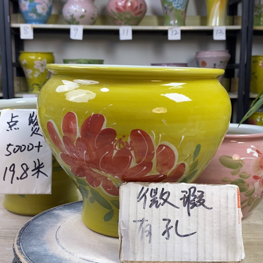 景德镇手工手绘陶瓷花盆