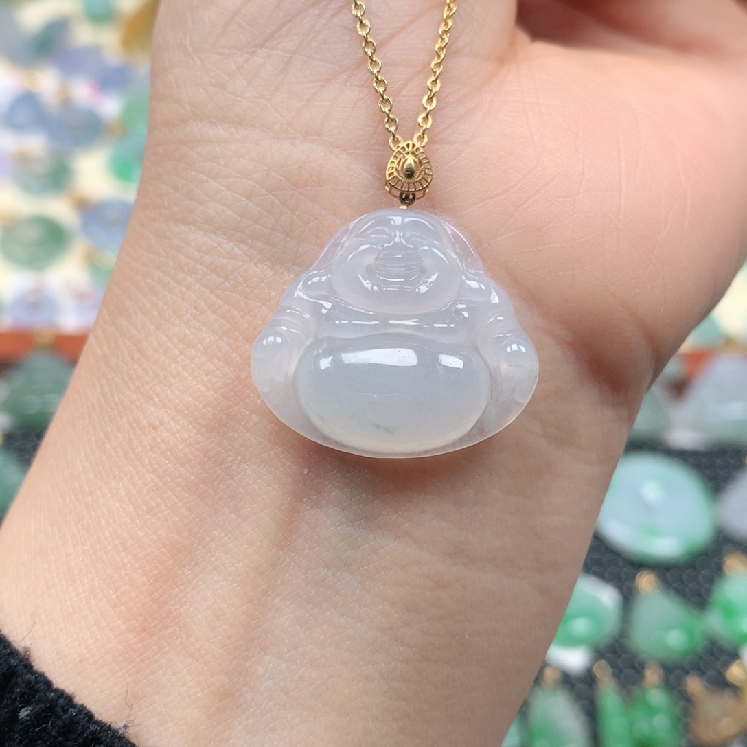 【闪购商品】翡翠吊坠(不含链)18K金镶嵌