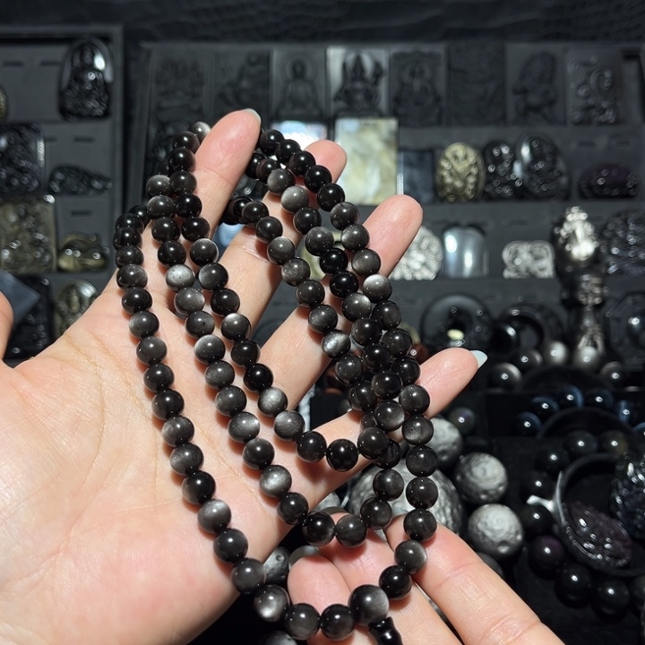 时***月黑曜岩未镶嵌珠宝奇石