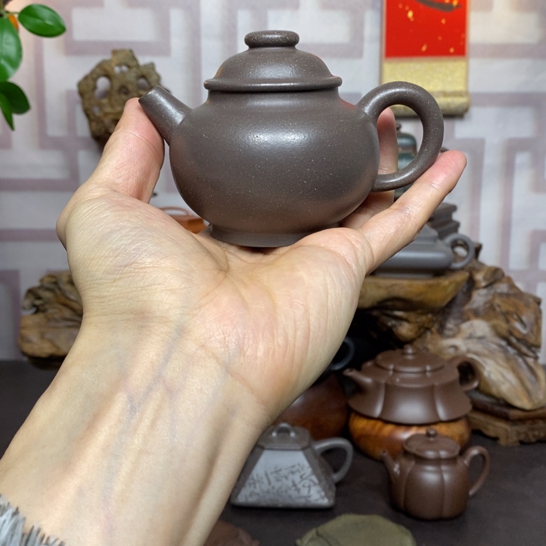 茶壶紫砂紫砂茶具天青巨轮